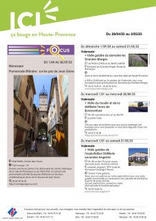 Agenda de la semaine  Haute-Provence du 26 avril au 2 mai
