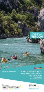 Touristische Karte von Basses Gorges du Verdon