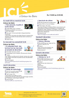 Ici & Aujourd'hui à Gréoux-les-Bains DÉC/JANV