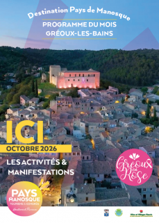 Programme des animations de Gréoux-les-Bains | Octobre 2026