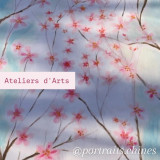 Amandiers en fleurs, acrylique sur toile