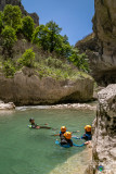 canyoning aquatique dans le Grand Canyon du Verdon avec ROCKSIDERS