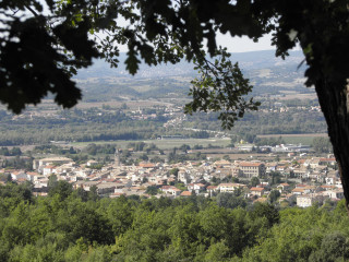 Vue d'Oraison de la ferme Mazan