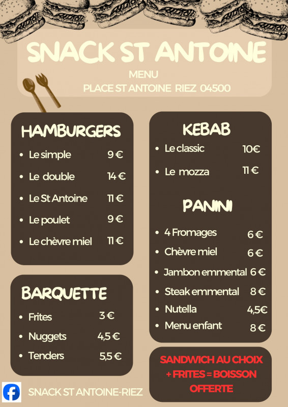 Snack St Antoine_Riez Snack St Antoine_Riez