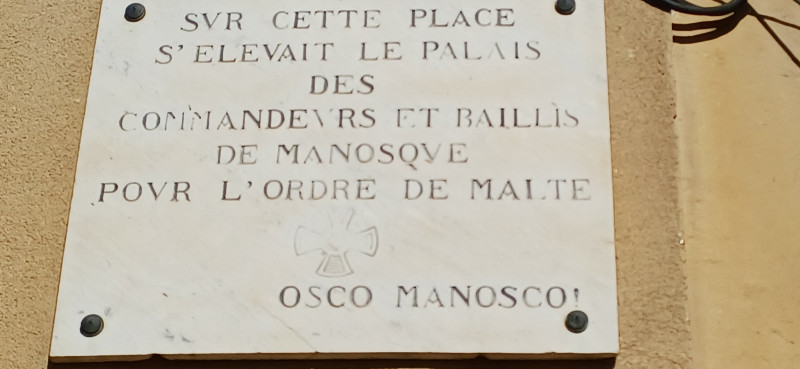 Plaque de l'ancien Palais_Manosque