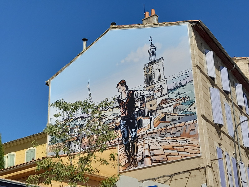 Bâche hommage au Hussard sur le toit_Manosque