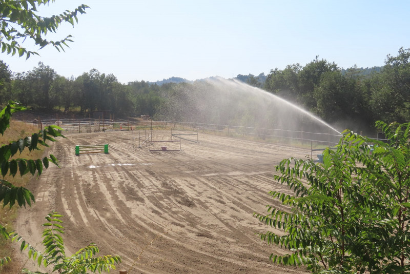 Carrière equestre arrosée