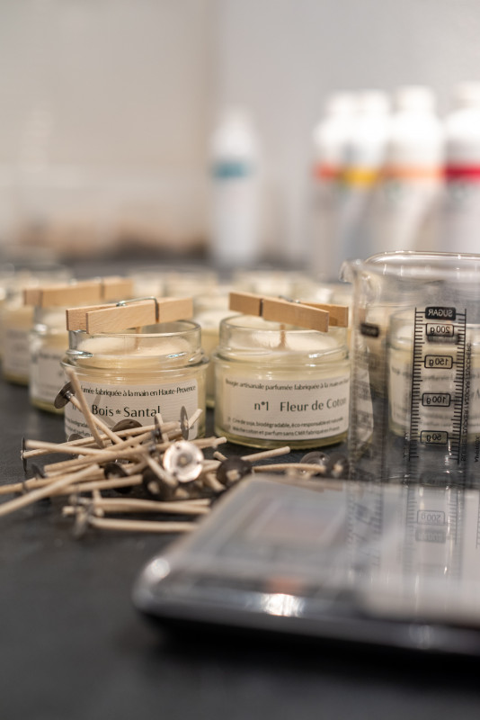 Bougies atelier artisanal végétales cire naturelle
