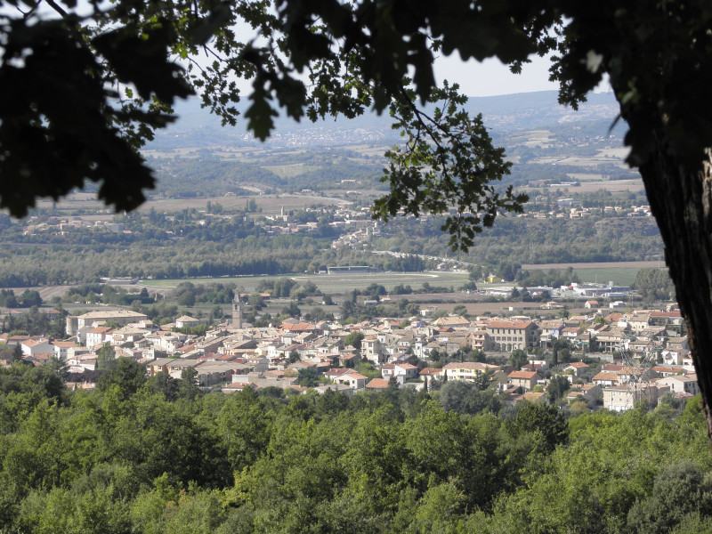 Vue d'Oraison de la ferme Mazan