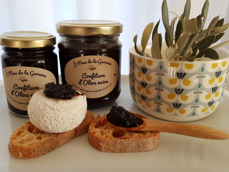 Confiture d'olive noire - © DR Ô Mas de la Garenne Confiture d'olive noire