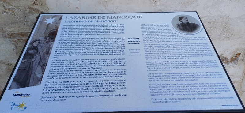 Plaque Lazarine de Manosque - © OTC DLVA Plaque Lazarine de Manosque