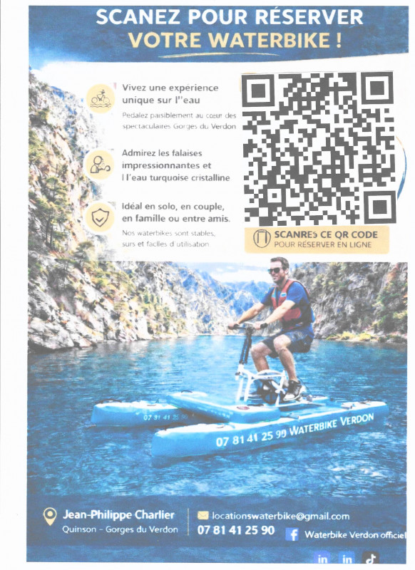 Flyer Waterbike Verdon - © @ WATERBIKE VERDON Flyer Waterbike Verdon