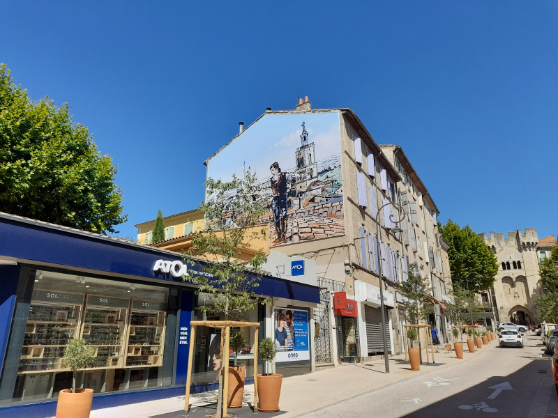 Bâche hommage au Hussard sur le toit_Manosque