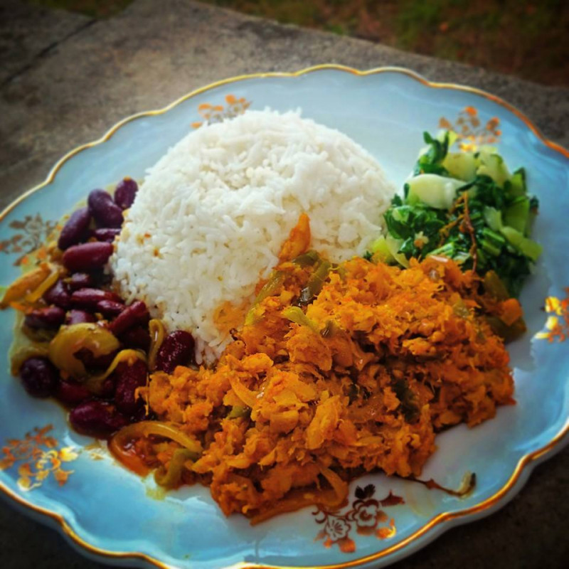 Rougail la morue - © La case créole Manosque Rougail la morue