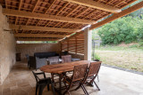 Terrasse couverte, espace repas