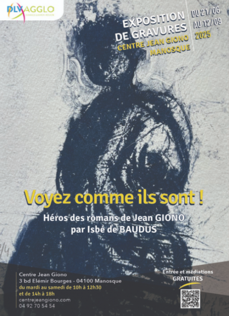 Exposition temporaire : Voyez comme ils sont ! Les personnages des romans de Jean Giono par Isbé de Baudus