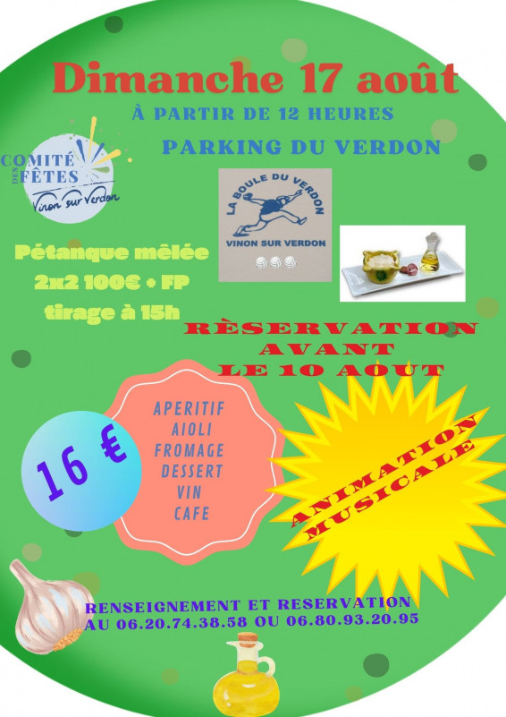 Pétanque et Aïoli_Vinon-sur-Verdon