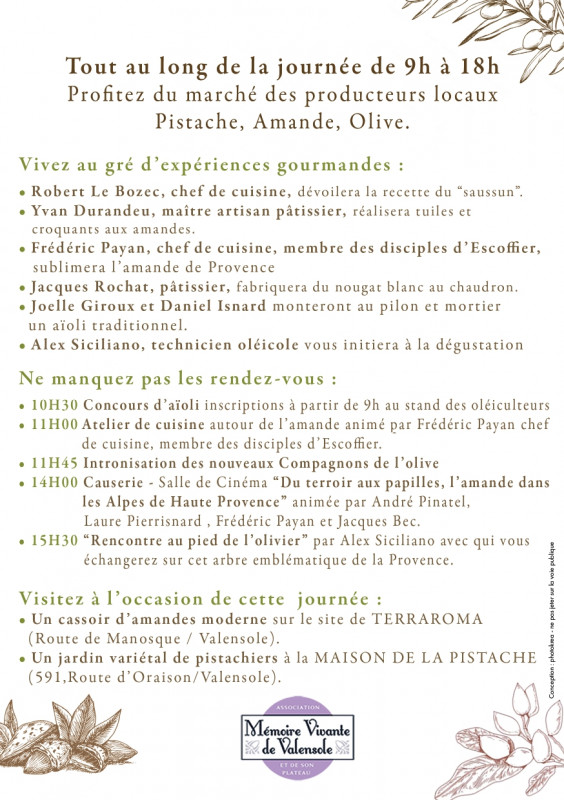 4ème Journée de la pistache, de l'amande et de l'olive 2025_Valensole