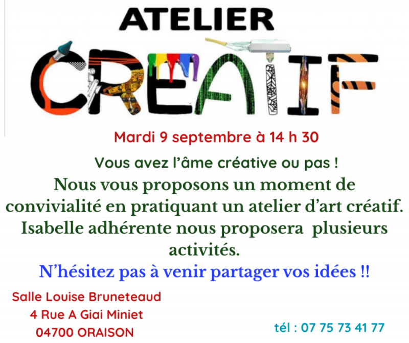 Atelier créatif