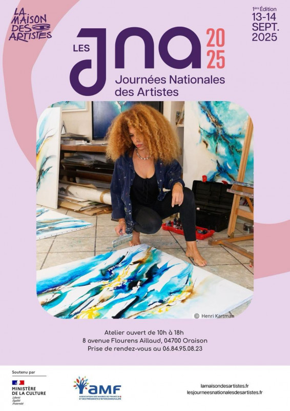 Atelier portes ouvertes de mon atelier journées nationales des artistesTISTES_Oraison