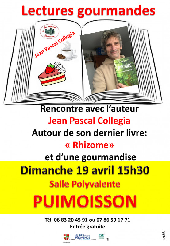Lectures Gourmandes - Rencontre avec Jean pascal Collegia_Puimoisson Lectures Gourmandes - Rencontre avec Jean pascal Collegia_Puimoisson