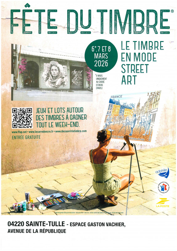 Fête du timbre : Le timbre en mode street art_Sainte-Tulle - © Fête du timbre Fête du timbre : Le timbre en mode street art_Sainte-Tulle