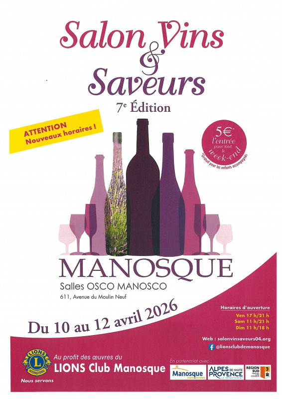 Salon vins et saveurs 2026 - 7ème édition_Manosque