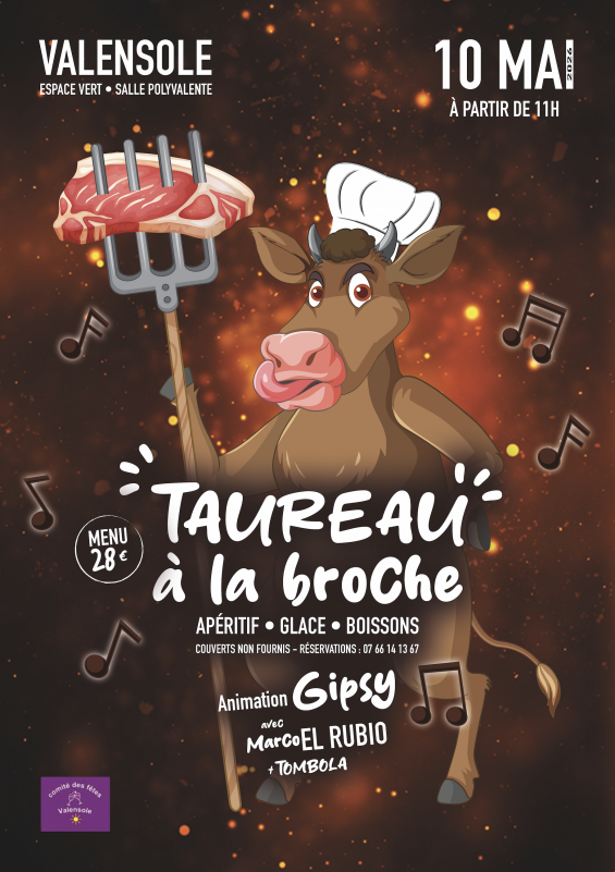 Taureau à la broche
