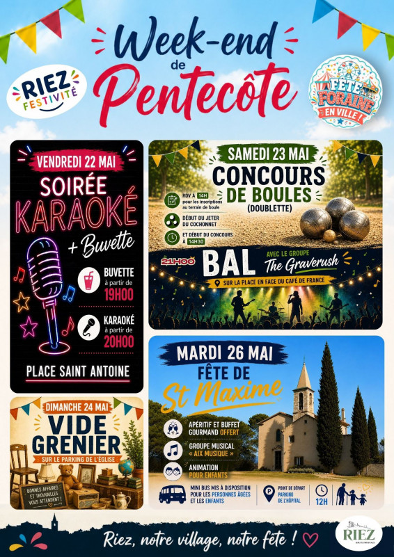 affiche fête de la pentecôte riez