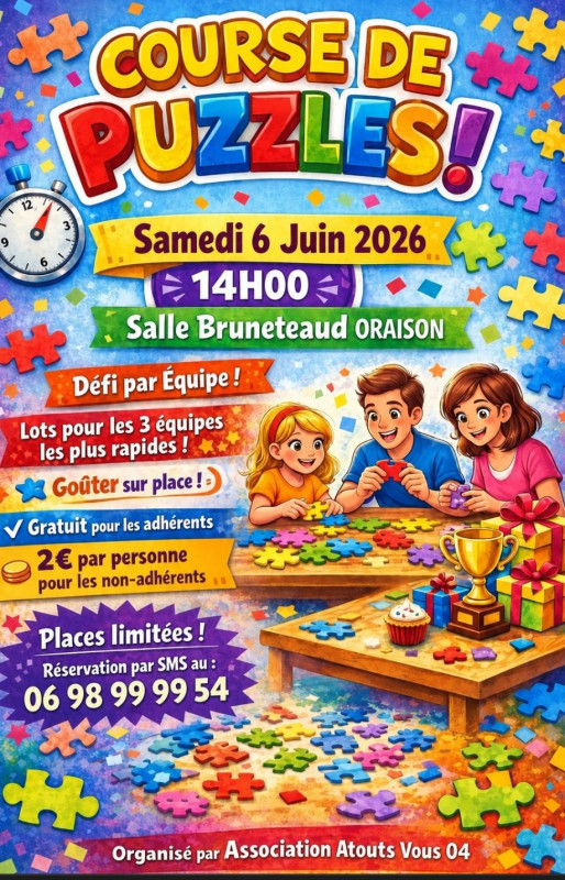 Course des puzzles_Oraison - © DR Atouts vous Course des puzzles_Oraison