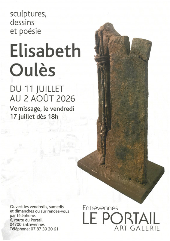 Sculpture Dessin et Poésie d'Elisabeth Oulès_Entrevennes