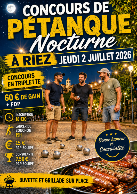 affiche soirée pétanque 2 juillet riez affiche soirée pétanque 2 juillet riez