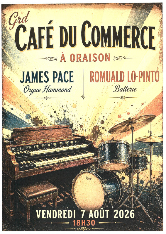 Concert James Pace et Romuald Lo Pinto_Oraison - © Grand Café du Commerce Concert James Pace et Romuald Lo Pinto_Oraison