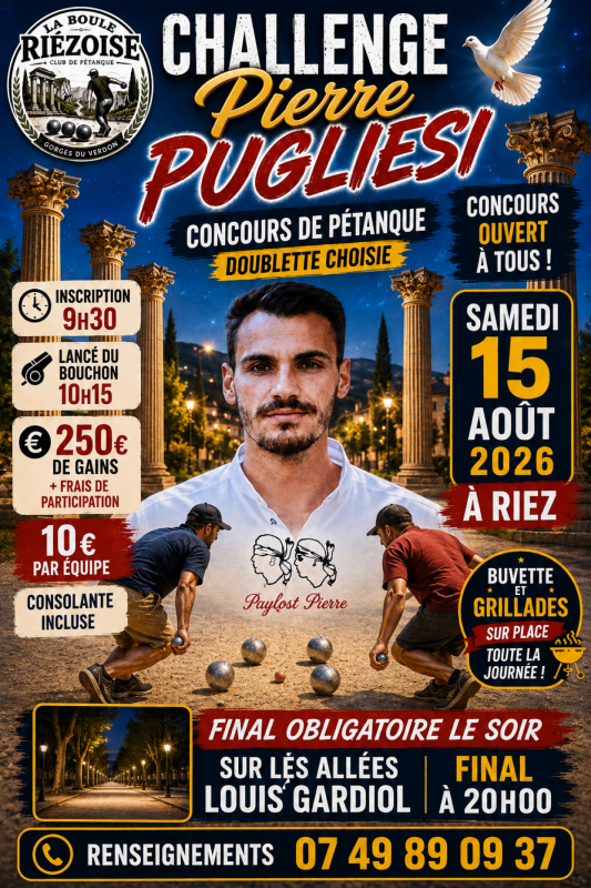 super affiche créée par ia pour la pétanque