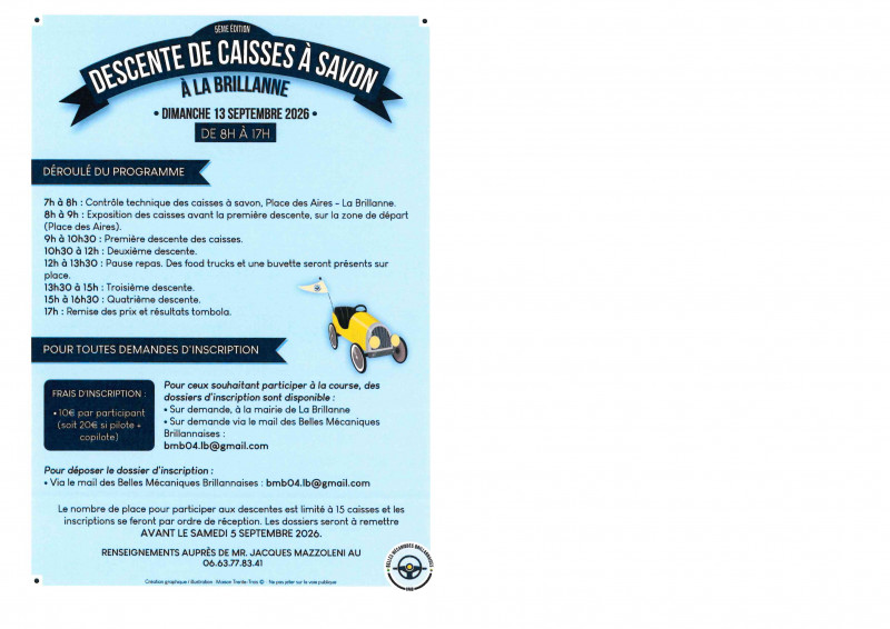 Descente de caisses à savon - © DR Mairie de la brillanne Descente de caisses à savon
