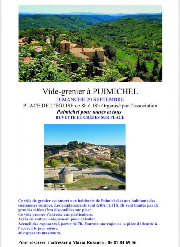Vide Grenier_Puimichel - © DR Ass Puimichel pour toutes et tous Vide Grenier_Puimichel