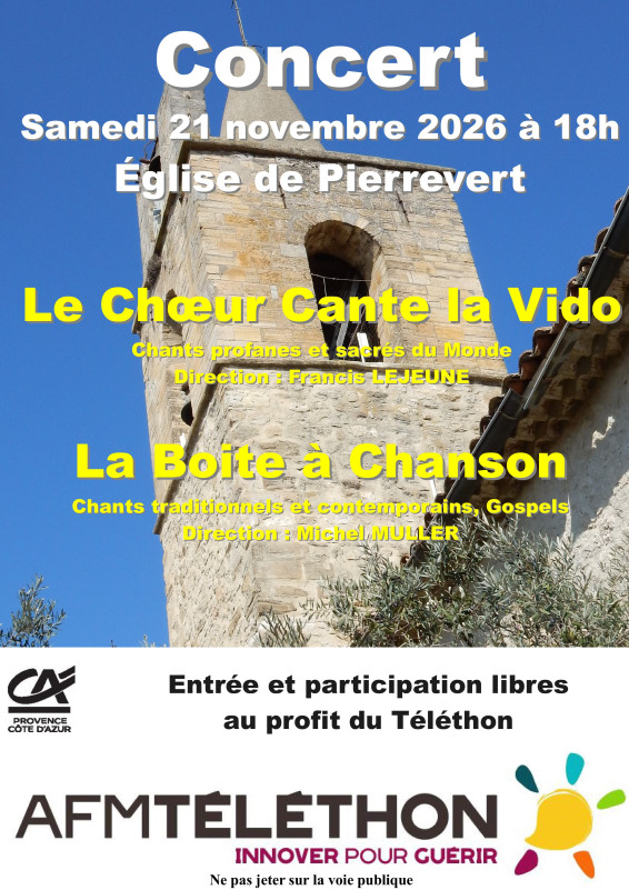 Affiche du concert - © AFM Téléthon Affiche du concert