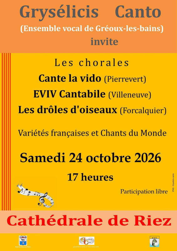 Concert de chant choral_Riez - © DR Grysélicis Canto Concert de chant choral_Riez