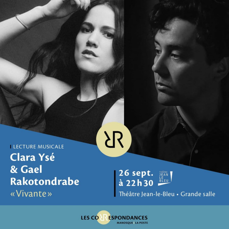 Lecture musicale « Vivante » par Clara Ysé & Gael Rakotondrabe